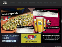 Tablet Screenshot of pizzaluce.com